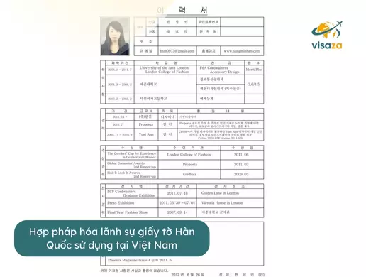 Hợp pháp hóa lãnh sự giấy tờ Hàn Quốc sử dụng tại Việt Nam